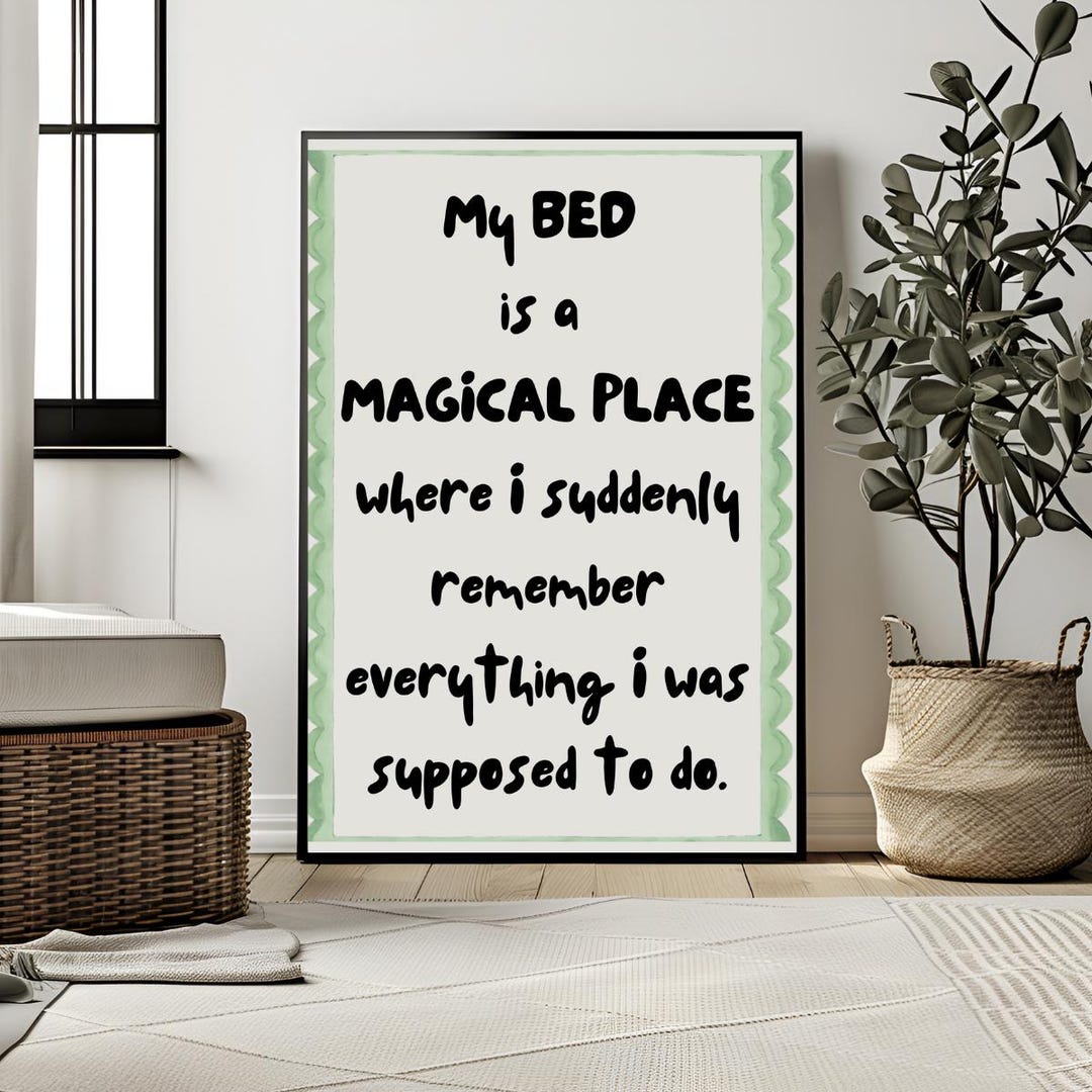 Funny Poster, Funny Wall Art Decor, Humorous Bedroom Wall Art, Home