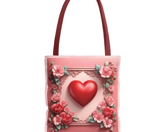 Valentine's Tote Bag, Heart Bag, Love Bag, Heart Tote Bag, Love Tote Bag, Valentine's Day Present, Anniversary Gift, Valentines Gifts Women