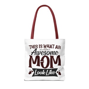 Awesome Mom Tote Bag, Mama Tote, Happy Mothers Day Gift, Gift for Mom, Gift for Grandma, Mothers Day Bag, Mom&#39;s Birthday Gift, Shoulder Bag