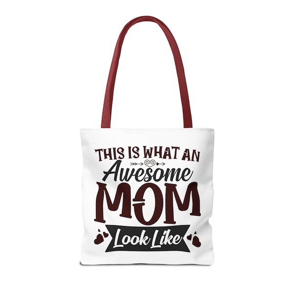 Awesome Mom Tote Bag, Mothers Day Bag, Happy Mothers Day Gift, Gift for Mom, Gift for Grandma, Mama Gift, Mom's Birthday Gift, Shoulder Bag