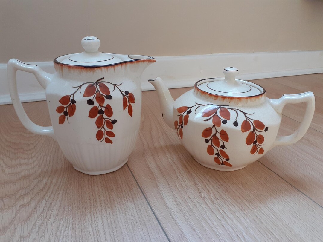 Vintage 1930's Arthur Wood Tea Pot and Coffee Pot Etsy
