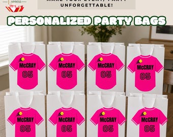 Sacchetto regalo per festa a tema softball / Festa di softball / Sacchetto regalo per torneo / Regalo di fine stagione / Sacchetto regalo con maglia / Sacchetto regalo per la squadra di softball