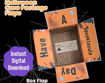 Halloween Care Package Flaps | Instant Download Printables | Care Package Digital Download | Care Package Digital Sticker Kit | Flap Labels