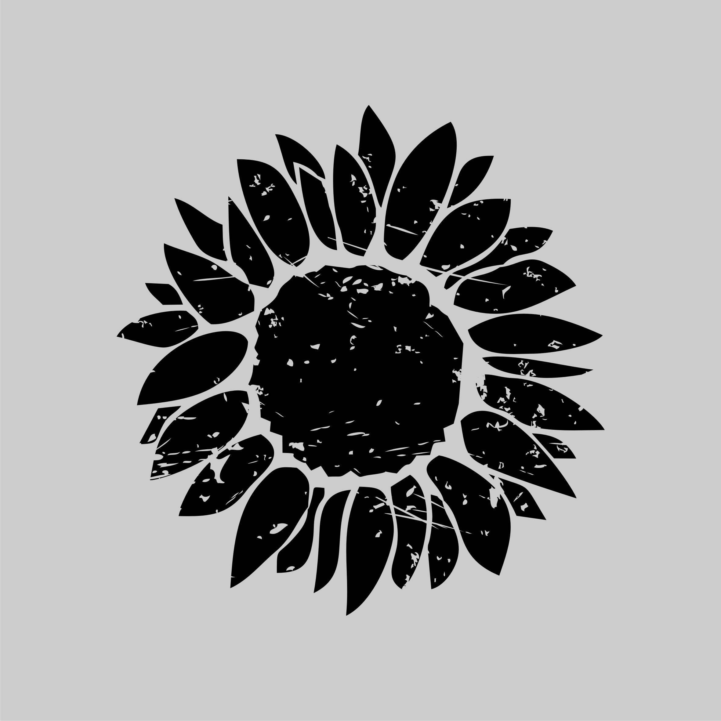 Sunflower Svg Flower Svg Distressed Sunflower Svg Sunflower And Images