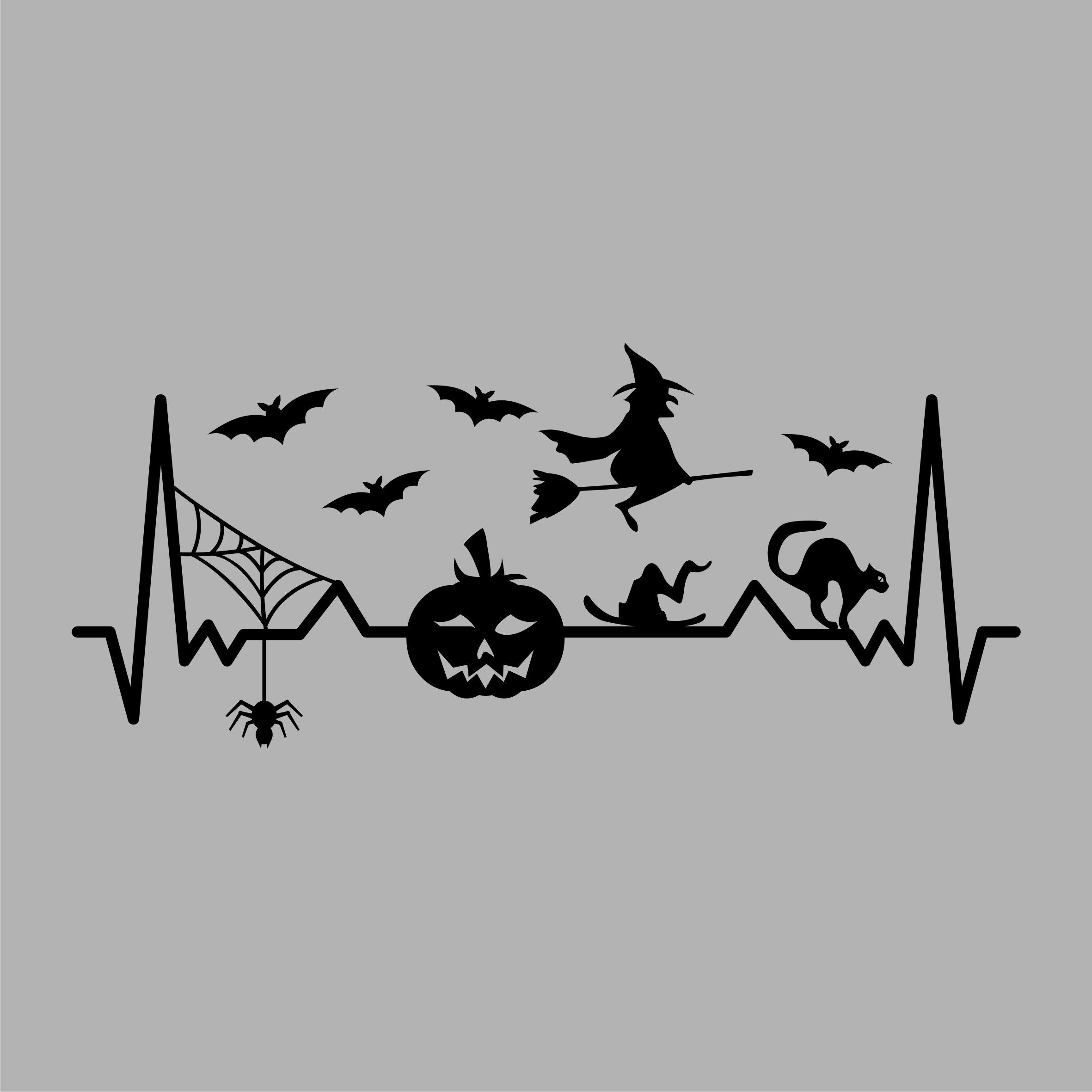 Heartbeat halloween files Etsy