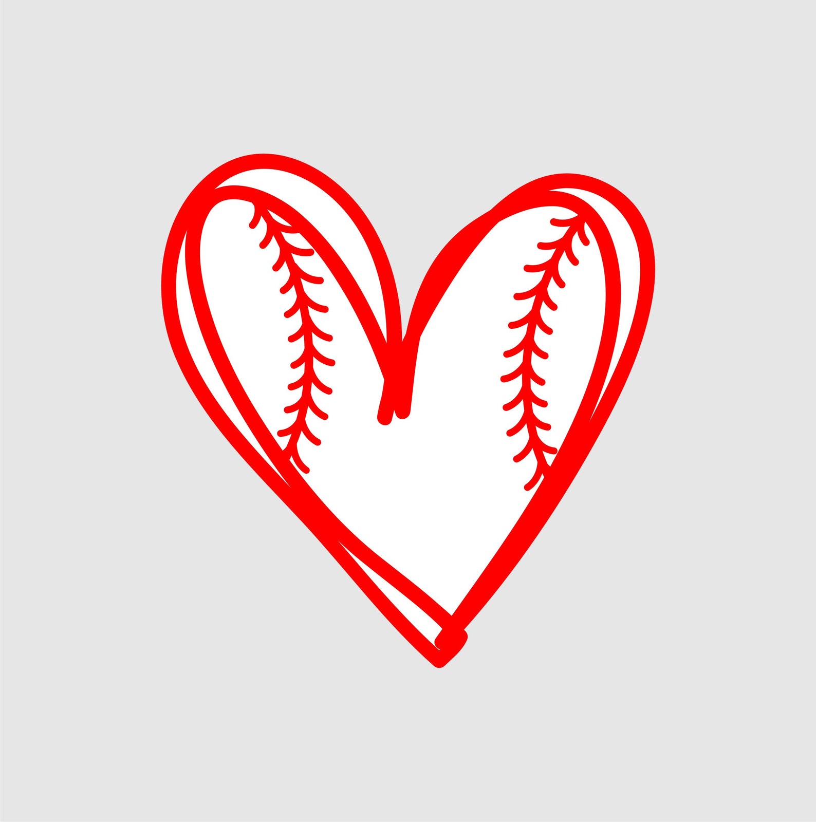 Baseball Heart SVG PNG Digital Download Baseball SvgCut | Etsy