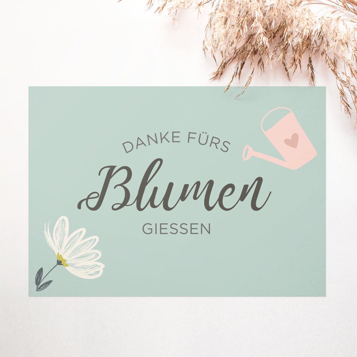 Postkarte Danke fürs Blumen gießen Grußkarte für Etsy