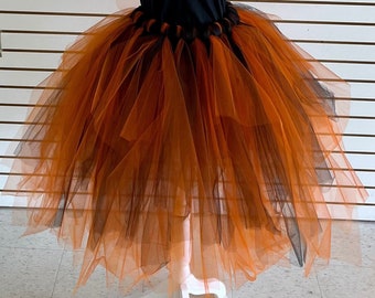 Tutús de parche de calabaza para adultos de estilo vintage naranja y negro tutú de otoño