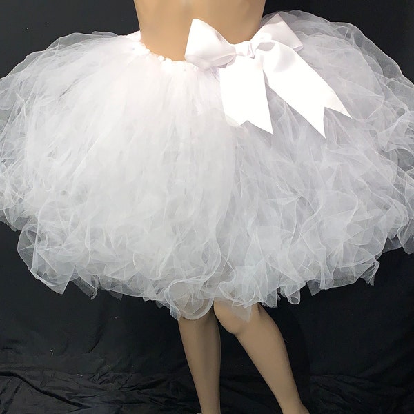 Snow White fluffy and extra puffy knee length tutu prom Mother’s Day mom day birthday tutu teen tutu bridesmaid wedding 50th birthday