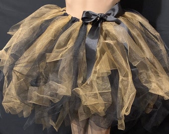 New Years Celebration Shimmering Black and Gold Tutu Extra Full Tutu Tulle Skirt Mothers Day Mom Day Teen Bachelorette 50th Birthday Etsy