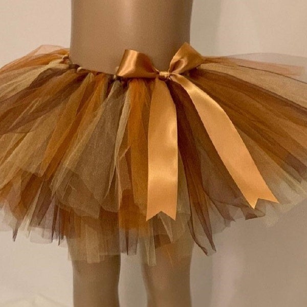 Earth Tone / Fall colors Girls 4 layered Fall Inspired Multi Colored Above the Knee Tutu