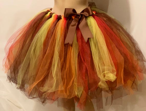 Turkey Trot tutu Autumn  Inspired Adult Knee-Length Multi-Layered Extra Full Tutu Tulle Skirt Mother’s Day mom day plus sizes woodland fairy