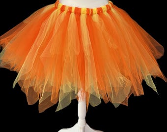 Tutú de corte puntiagudo inspirado en fuego llameante para adultos y adolescentes