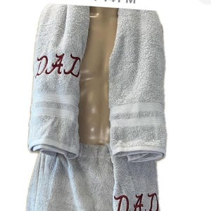Dad’s and son’s gym Spa towel wrap