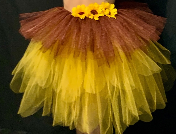 Children layered  sunflower tutu  photo shoot tutus