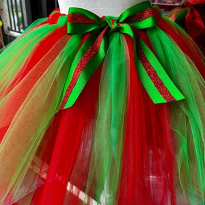 Christmas holidays adult and teen  costume tutus red and green color tutu mom tutu running tutu