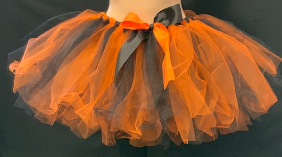 Adults and young adults orange and black Pumpkin  patch delight  fall colors tutu