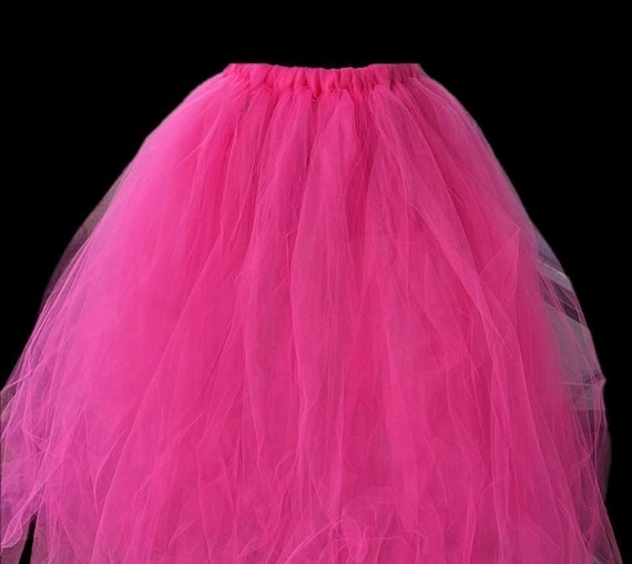 Children long princess bright pink tutu