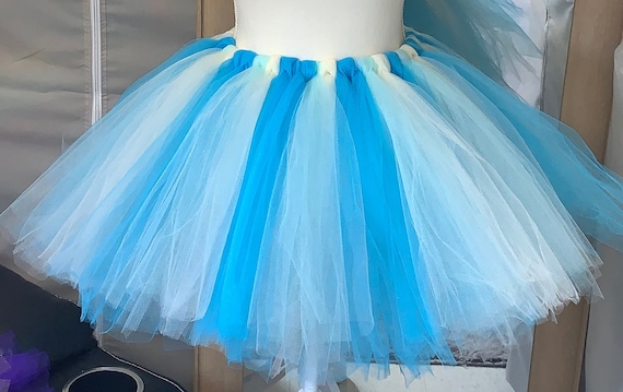 Women and teen Adorable sky blue and cream color delight adult tutus