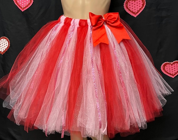 Valentine day Red and pink colored adult tutu