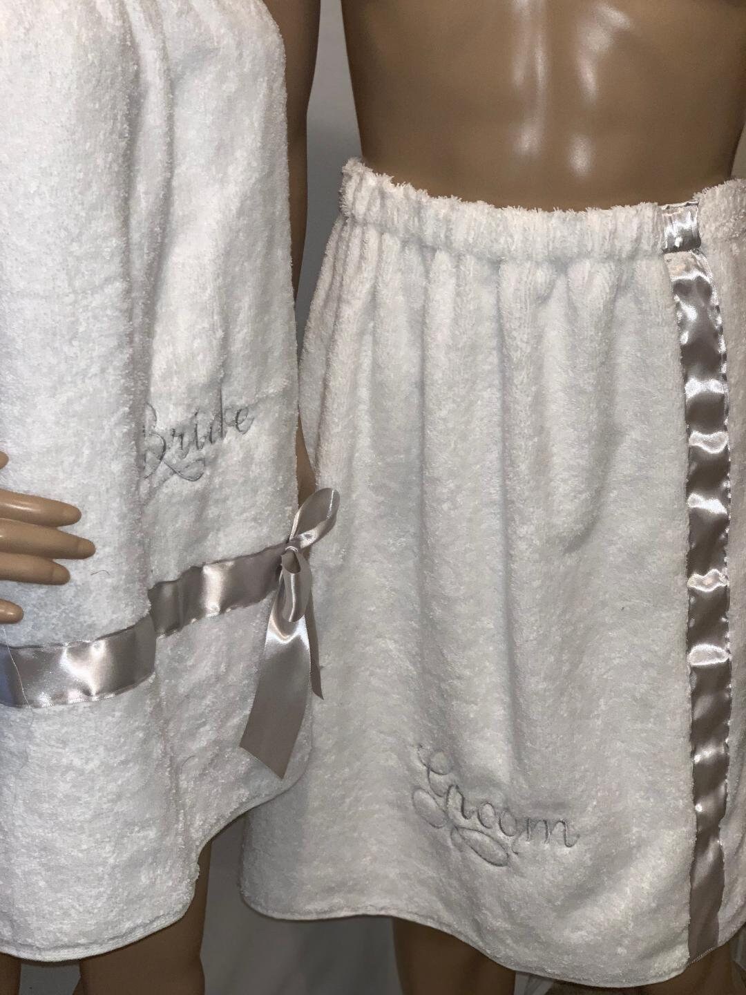 Bride and Groom Towel Spa Wrap Gift Set Etsy