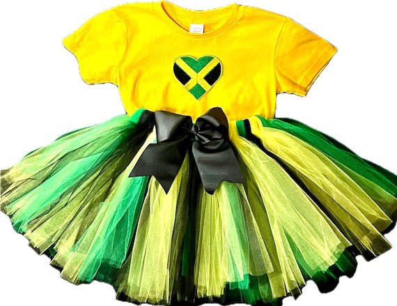 Jamaica’s flag color theme children  outfit