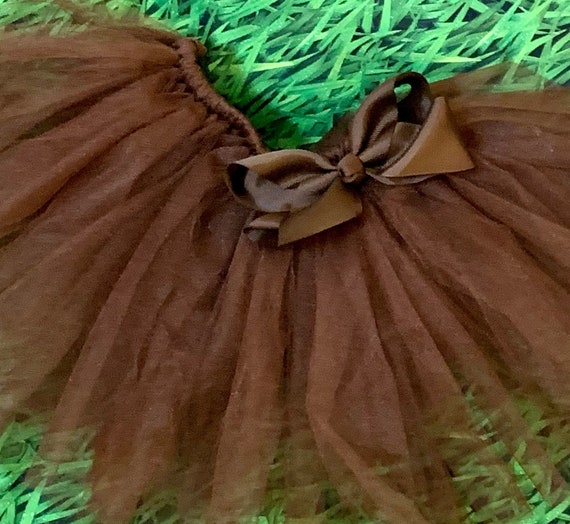Chocolate Brown Tulle Tutu: Children's Fall Skirt
