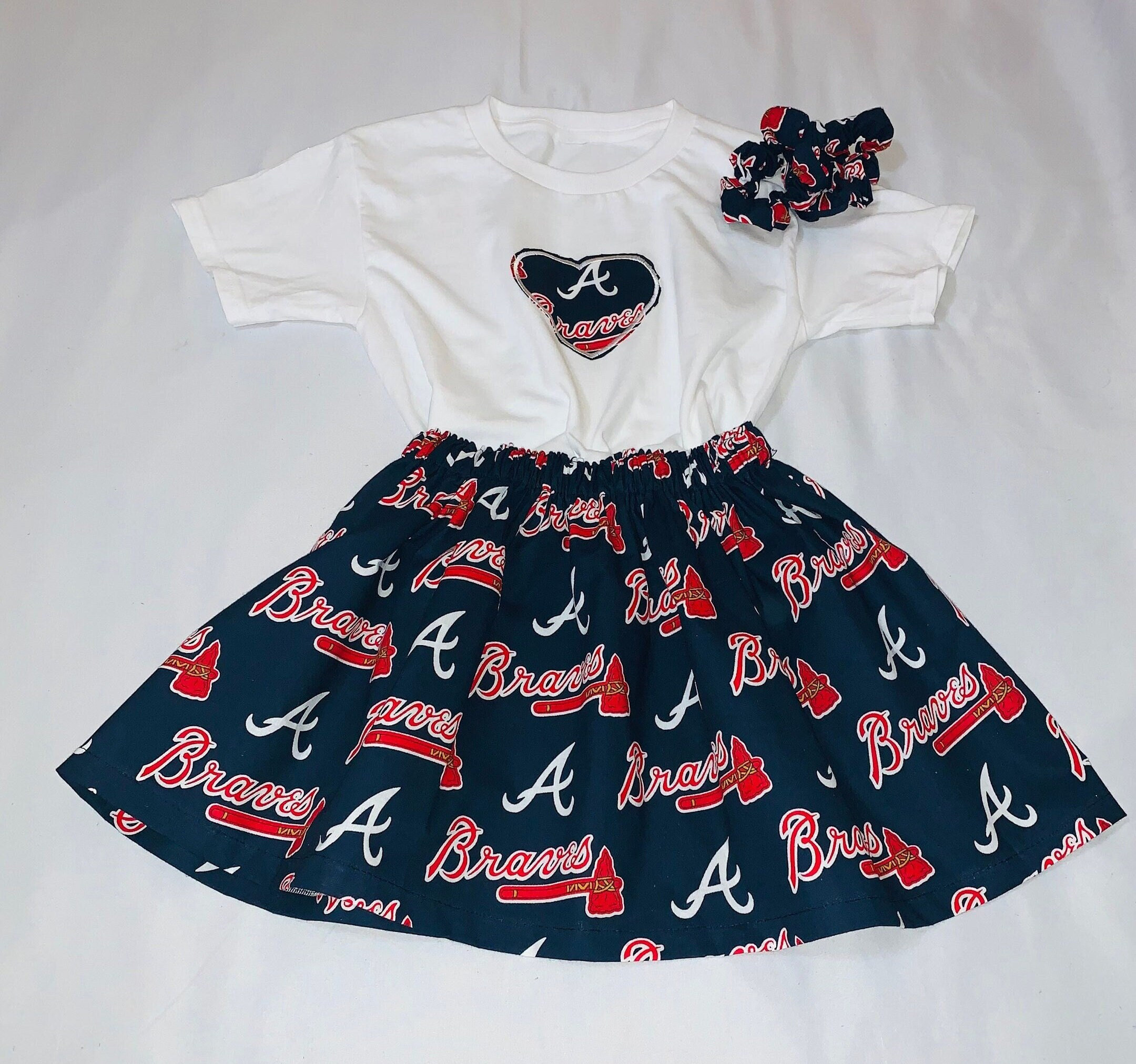Atlanta Braves Children Outfit With Matching Hair Tie -  Australia