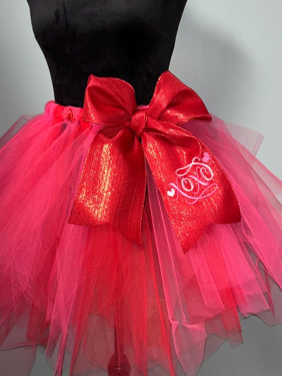 Valentines Day Costume: XOXO tutu red and pink color pointed cut