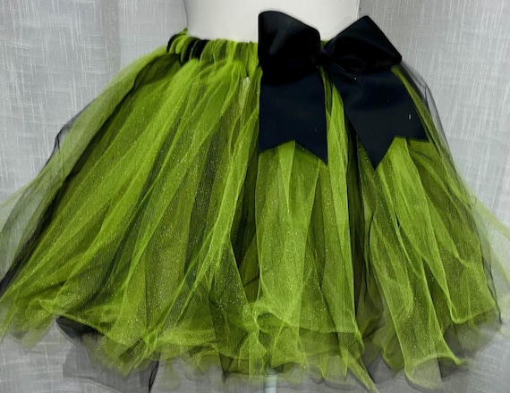 Children’s grinches tutu: lime  green with black undertone tutu