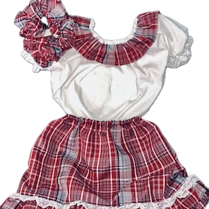 Jamaica cultural bandanna child and teenage outfit embroidered with the national flag colors of Jamaica