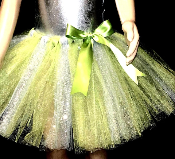 Christmas tutu: sage green and silver tutu children and teen tutu