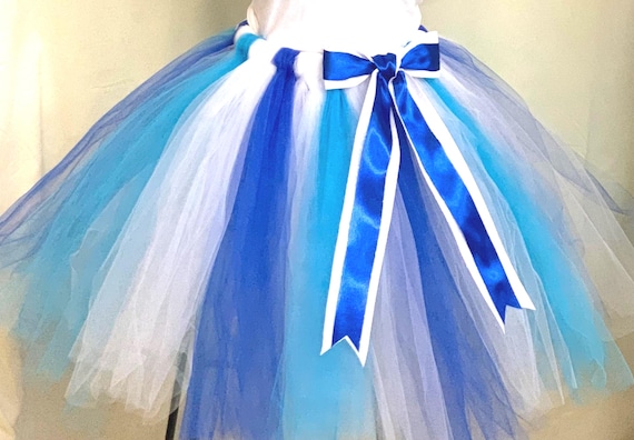 Children blue and white color Frozen inspired tutu