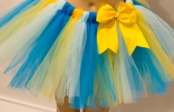 Girls deep sea Flounder Fish Inspired Tulle Tutu with Bow
