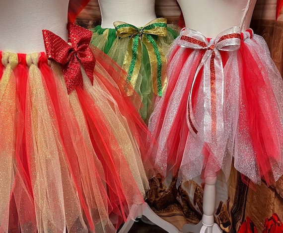 Christmas Sparkly delight tutu: adult pointed cut costume  shimmering silver and  gold