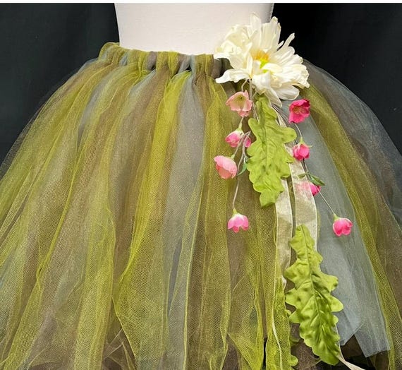 Teens and adults long woodland fairy tutu up to 25 inches long
