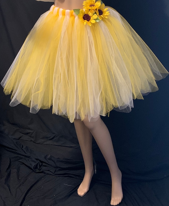 Tutú de girasol amarillo y blanco brillante, tutús de talla grande para  sesiones fotográficas de tutú de 50 cumpleaños -  México