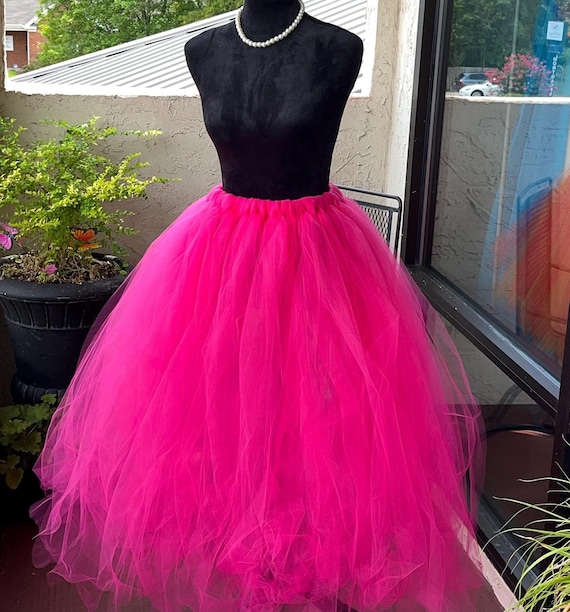 Valentines Day women’s and teen pink or black elegant and long 25”length tutu costume