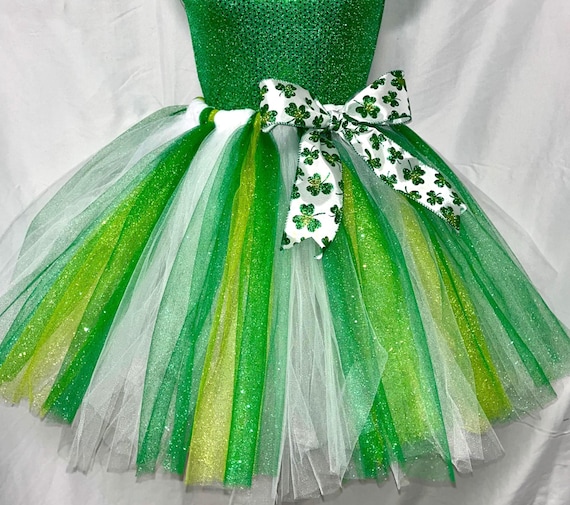 Children unisex St Patricks day celebration costume: sparkly tutu