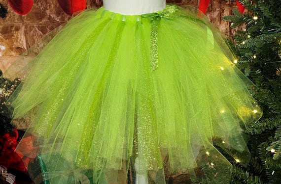 Mr Grinch shimmering and sparkling adult tutu skirt