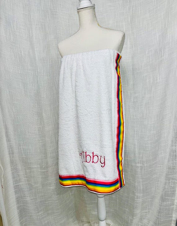 Spa wrap for adults and teenagers embroidered