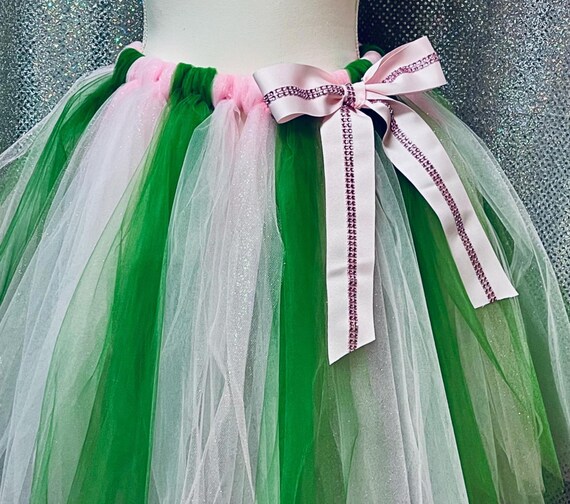 Sparkly pink and green tutu: children tutu