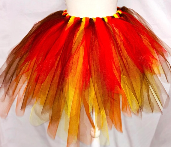 Hot Flames tutu for adults: pointed cut tutu fire costume