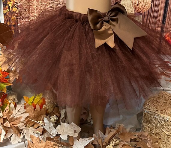 Children and teens brown colored costume tutu skirt