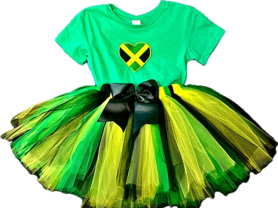 Jamaica’s flag color theme children  outfit
