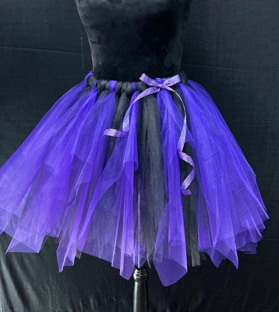 Teens and adults black and purple pixie cut tutu