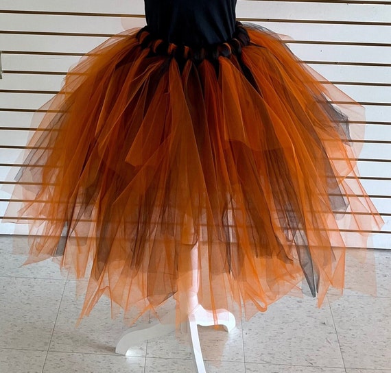 Orange & Black Vintage Style Pumpkin Patch Tutu: Extra Fluffy Fall Costume