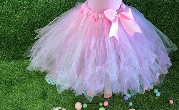 Girl Shimmering pink and white children costume tutu