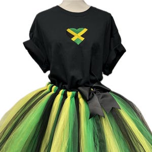 Caribbean dance tutus for Adults and teen Jamaican colors two pieces tutus set