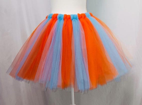 Children’s orange and light blue tutus